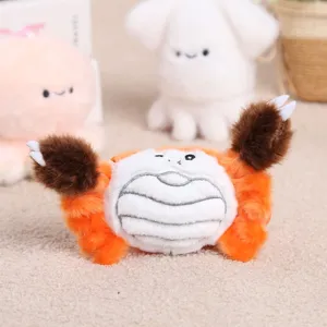 Süßer Krabben Plüsch Schlüsselanhänger flauschiges Meerestier Tier Anhänger Kuscheltier
