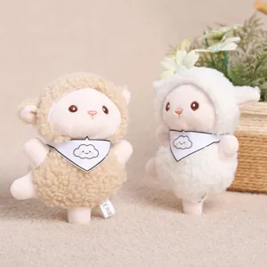 Süßes Schaf Plüschtier Kuscheltier Schlüsselanhänger Puppe Detailansicht weiches Material fluffig