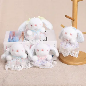 Süßer Kaninchen Plüschtier Schlüsselanhänger Tasche Anhänger, weiche Stofftier Puppe Deko.