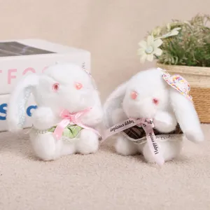 Süßer Plüsch Hase Schlüsselanhänger flauschig Kaninchen Tasche Anhänger Puppe Geschenk neu