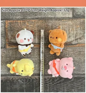 Cute animal plush toy keychain backpack pendant cute doll couple gift birthday present