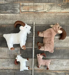 Simulation goat plush toy cute stuffed animal doll home decor big horned sheep souvenir