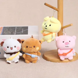 Cute cartoon animal plush keychain bag pendant kawaii plushie doll birthday gift