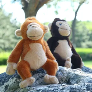 Schattige simulatie aap pluche pop zacht dier speelgoed voor kinderen dierentuin souvenir