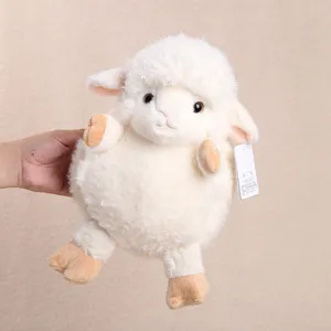 Simpatico peluche pecora rotonda, morbida bambola di stoffa per bambini, perfetto regalo di compleanno.
