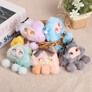 Ensemble de pendentifs de poupee en peluche douce jouets de monstre mignons sac