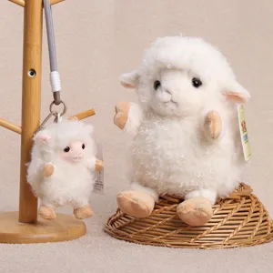 Grazioso peluche pecora bianca morbido giocattolo animale ripieno regalo compleanno bimbi
