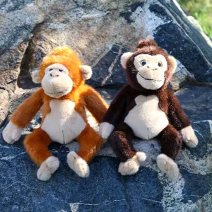 Schattige pluche aap knuffels set realistische stoffen dieren speelgoed voor kinderen decor