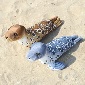 Cute simulation seal plush toy set, soft stuffed ocean animal doll for kids gift.