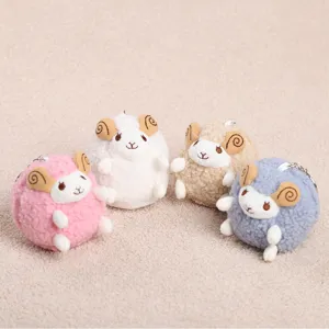 Süßes flauschiges Schaf Plüsch Schlüsselanhänger und Taschenanhänger, weiches Stofftier.