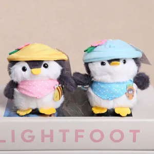 Süßer Cartoon Pinguin Plüschtier Schlüsselanhänger, flauschiger Rucksack Plüsch Anhänger.