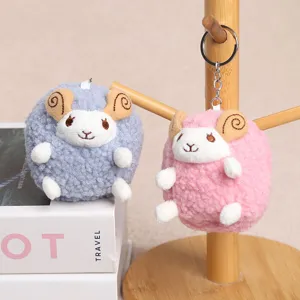 Niedlicher flauschiger Schaf Plüsch Schlüsselanhänger, molliges Lamm Taschenanhänger Puppe.