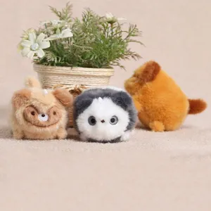 Adorable pendentif en peluche de dessin animé, poupée animale douce, jolie déco.