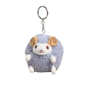 Süßes flauschiges Schaf Plüsch Schlüsselanhänger, weicher runder Widder Taschenanhänger Puppe.