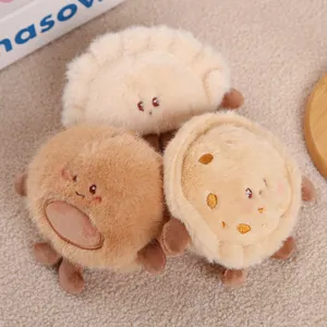 Lindo colgante de peluche serie de comida, dije de bolso de muñeca de bola y pan suave.