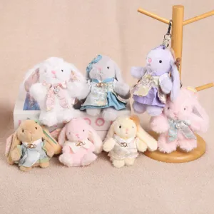 Cute new Chinese style Wendy rabbit plush toy keychain pendant fluffy doll gift for girls detail view