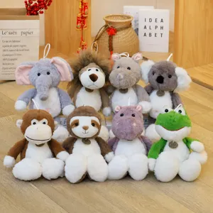 Dschungel Serie Plüschtier Tierreich Stoffpuppe Süß Löwe Koala Nashorn Faultier Kinderschenk Weiches Plüsch Kissen Spielzeug