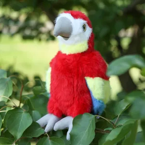 Cute plush parrot toy soft stuffed animal doll for kids gift and bag hanging decoration