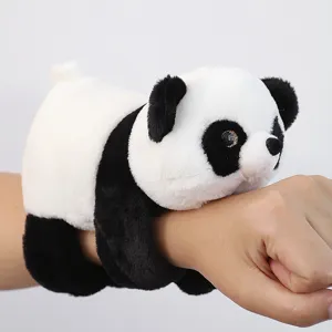Mignon Bracelet Slap Panda Jouet en Peluche Simulation Animal Poupée en Peluche Doux Poignet Enlace Cadeau Enfant