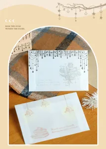 Houten stempel en doorschijnend papier set voor dagboek decoratie en creatief knutselen.