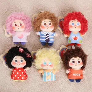 Simpatica bambola peluche afro stella ciondolo portachiavi borsa decorazione morbido.