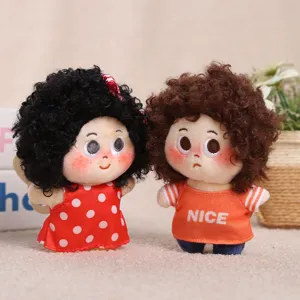 Simpatico bambola afro peluche ciondolo portachiavi carino giocattolo di coppia borsa accessorio