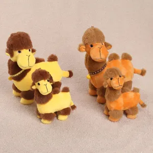 Cute plush camel doll pair soft stuffed animal toy small pendant kids gift decoration