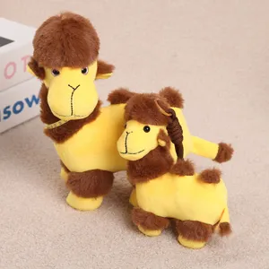 Cute cartoon camel plush toy and keychain pendant, soft stuffed animal doll for kids gift.