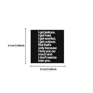 Aesthetic black quote postcard with English love text, minimalist wall art decor card.