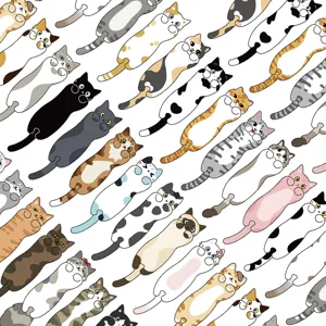 Cute cartoon cat bookmarks for students reading and DIY hand account decoration 30pcs set