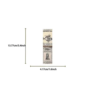 Vintage retro mechanical illustration paper bookmark for DIY reading page marker