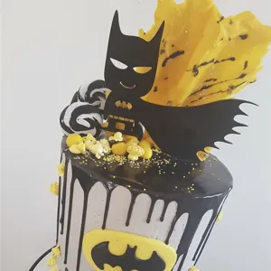 Batman ακρυλικό τοππερ τούρτας και διακόσμηση ζαχαροπλαστικής για πάρτι γενεθλίων.