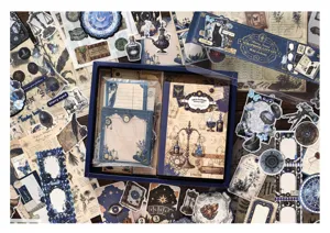Infeel.Me vintage scrapbook gift set with aesthetic stickers, memo pads and journals.