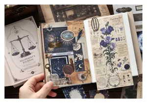 Vintage journal scrapbook gift box set creative stickers and botanical stationery materials