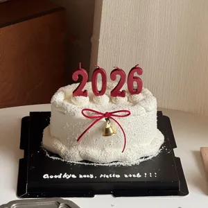 2026 number candles cake topper set for new year party celebration decoration supplies.