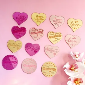 Décoration de gâteau en acrylique Saint Valentin cœur cupcake fête accessoires