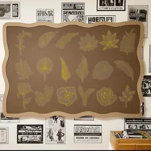 Gold stamping floral stickers detail, transparent PET plant decorative journaling.