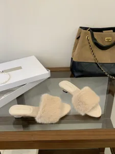 Mules beiges piel sintética tacón bajo mujer zapatos elegantes punta abierta moda otoño