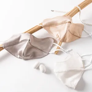Silk face mask for women men breathable Mulberry silk anti UV face cover adjustable strap
