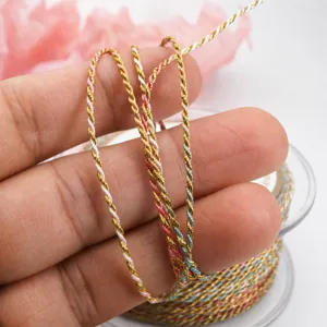 Twisted Milan Cord Nylon Braided Rope For DIY Bracelet Necklace Jewelry Making Handmade Craft Thread Glitter String