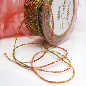 1.5mm Metallic Milanese Cord DIY Braided Rope for Jewelry Making Bracelet Necklace Craft Projects
