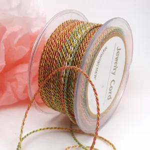 1.5mm metallic twisted cord milano rope for diy bracelet necklace jewelry making craft