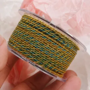 1.5mm Metallic Milani Cord Twisted Braided Rope DIY Bracelet Necklace Craft Making Details