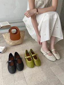 Scarpe basse donna cave traspiranti autunno nuova moda scarpe singole cinturino piatto