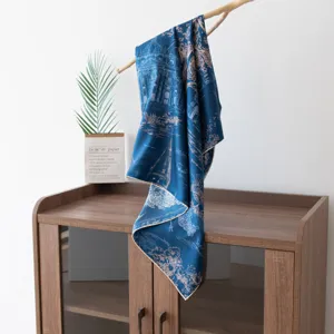 Women Silk Scarf Square Mulberry Silk Floral Print Fashion Elegant Lightweight Head Scarf Neck Scarf For Women Gift