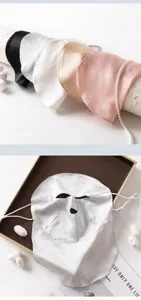 Silk sun protection face mask for women, UV protection full face cover with neck flap.