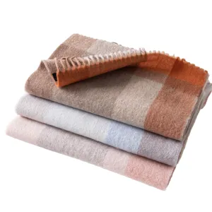 Style coréen automne femme écharpe carreaux franges laine foulard chaud polyvalent neuf