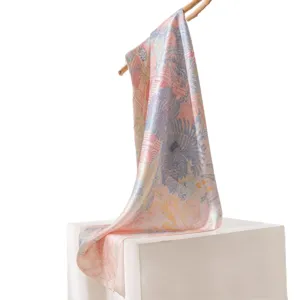 Elegant silk scarf luxury style floral print womens fashion shawl premium gift elegant accessory