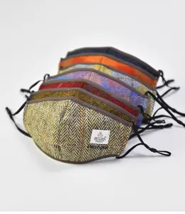Fthinoporino cheimerino karo maska prosopou Harris Tweed moda gia enilikes kai paidia tora.