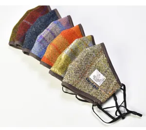 Μάσκα προσώπου Harris Tweed πλενόμενη πολύχρωμη ψαροκόκαλο κατά της σκόνης για παιδιά ενήλικες